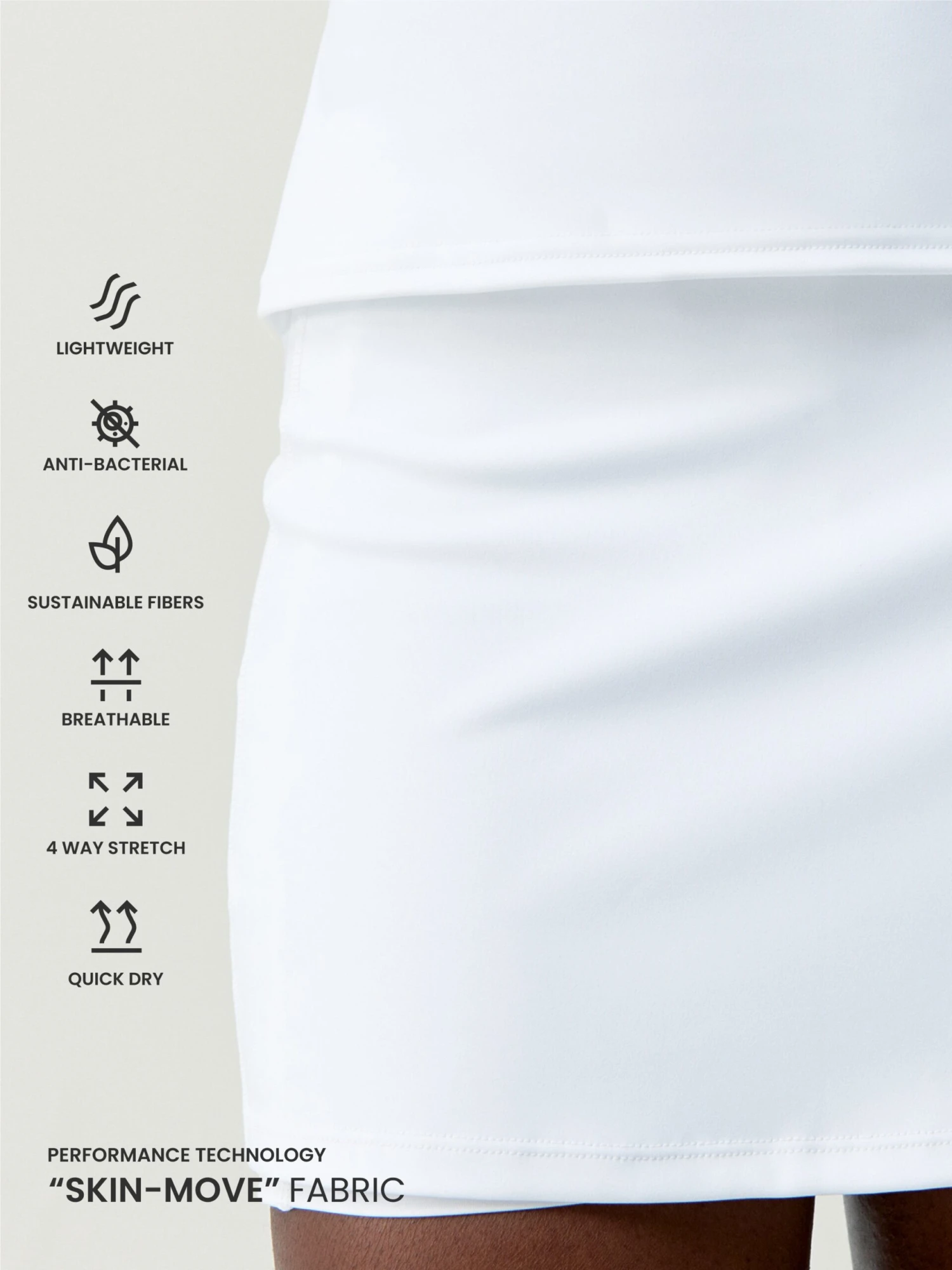 Born Living Yoga Skirt Davis White - Imagen 5