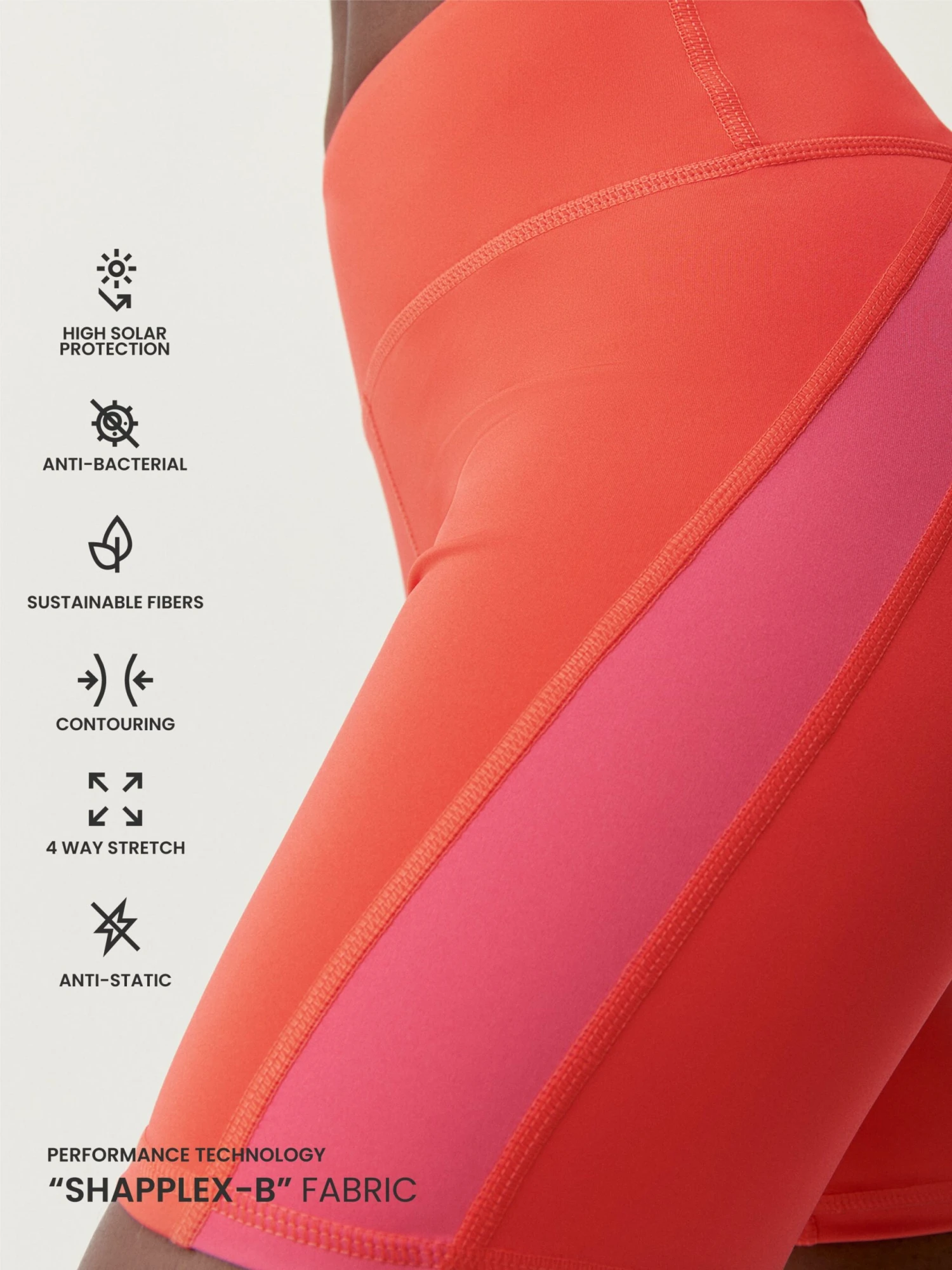 Born Living Yoga Short Latika Coral Bright/Fuxia Bright - Imagen 6