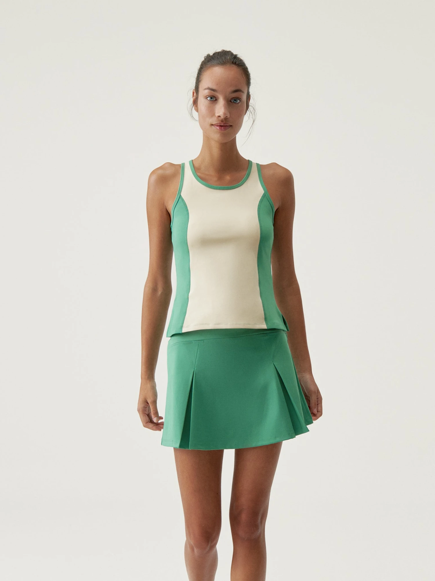 Born Living Yoga Shirt Laver Green Foliage/Oat Milk - Imagen 3