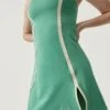 Born Living Yoga Dress Laver Green Foliage/Oat Milk