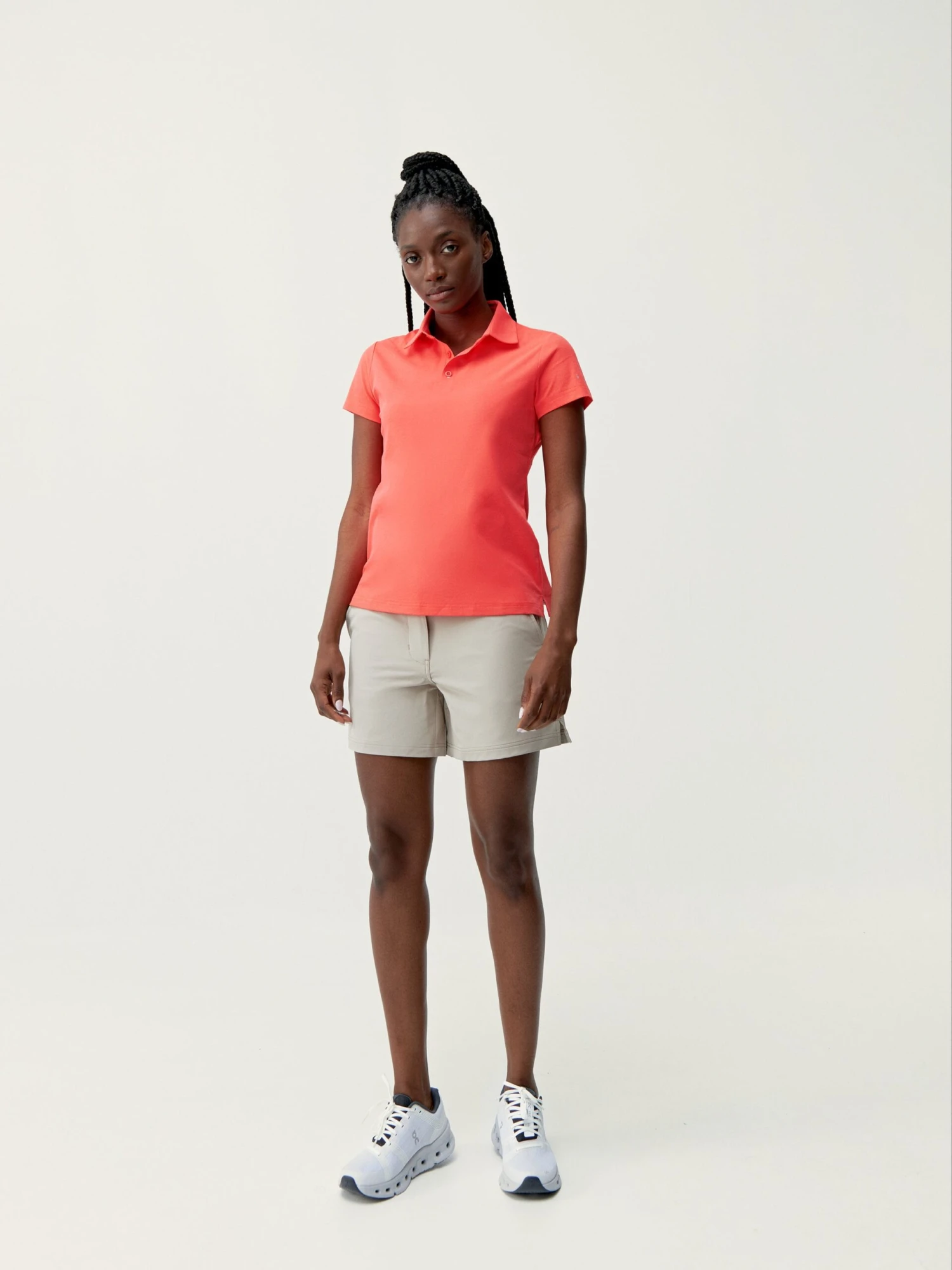 Born Living Yoga Shirt Polo Open Coral Bright - Imagen 5