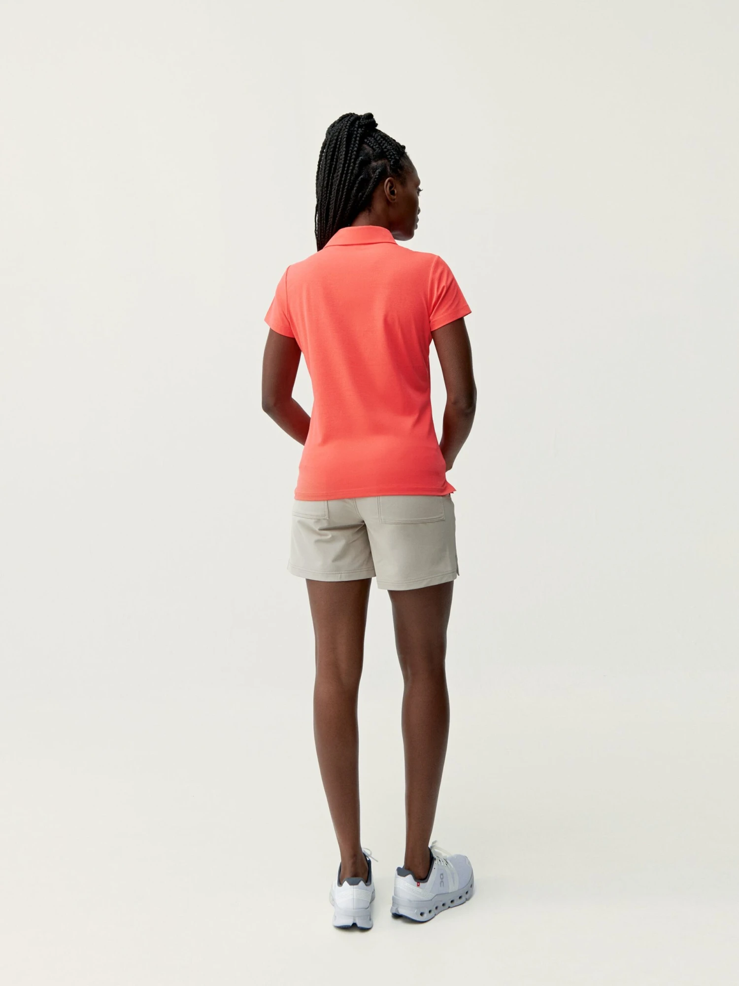Born Living Yoga Shirt Polo Open Coral Bright - Imagen 4