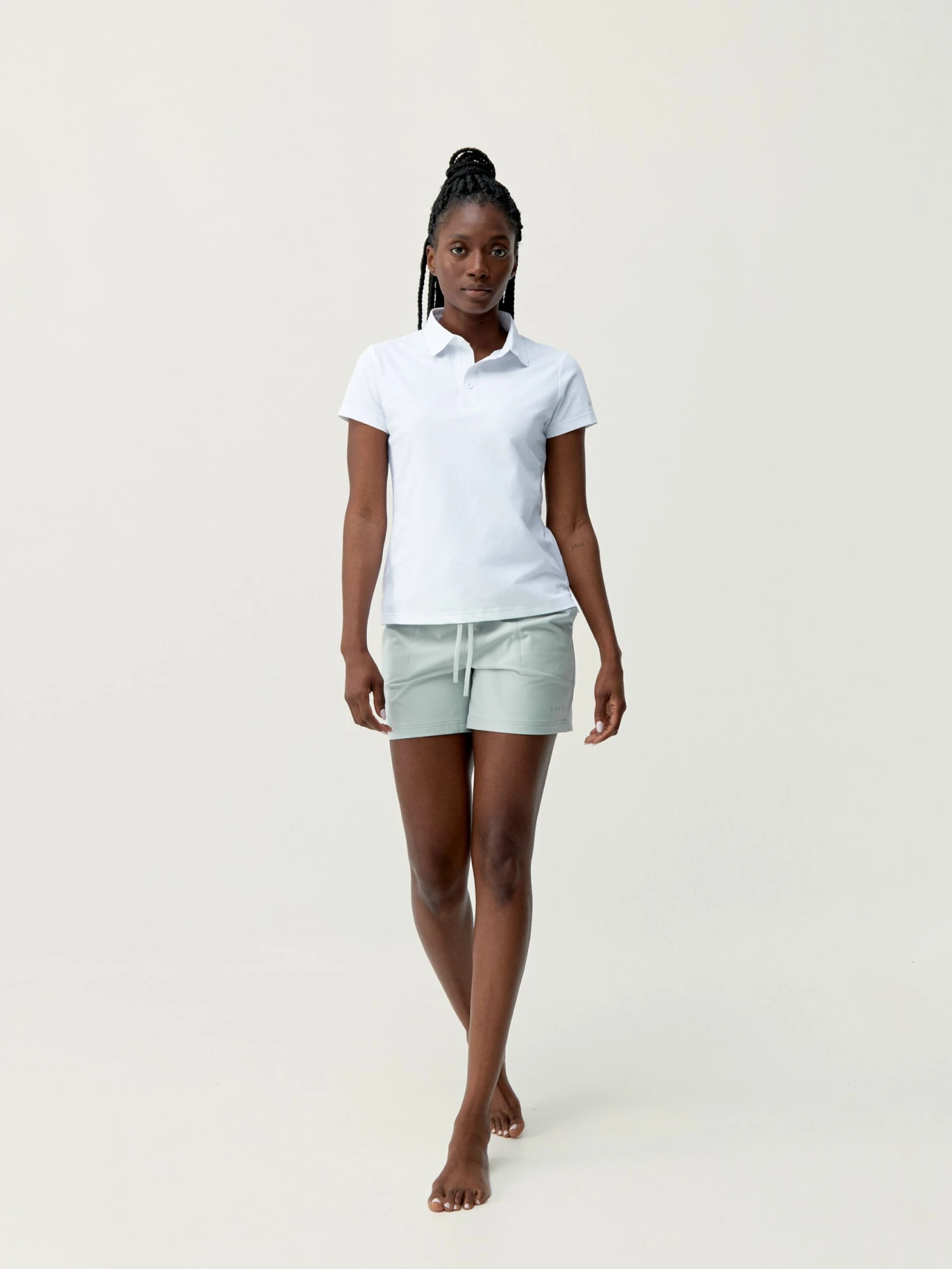 Born Living Yoga Shirt Polo Open White - Imagen 4