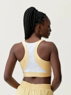 Born Living Yoga Top Padma 2.0 Yellow Soft/White