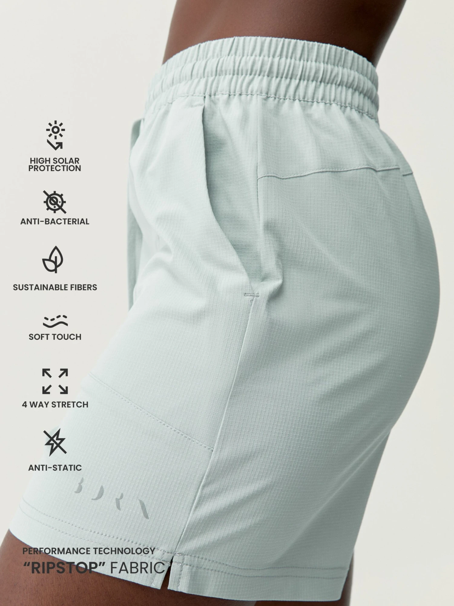 Born Living Yoga Short Lizara Grey Soft - Imagen 4