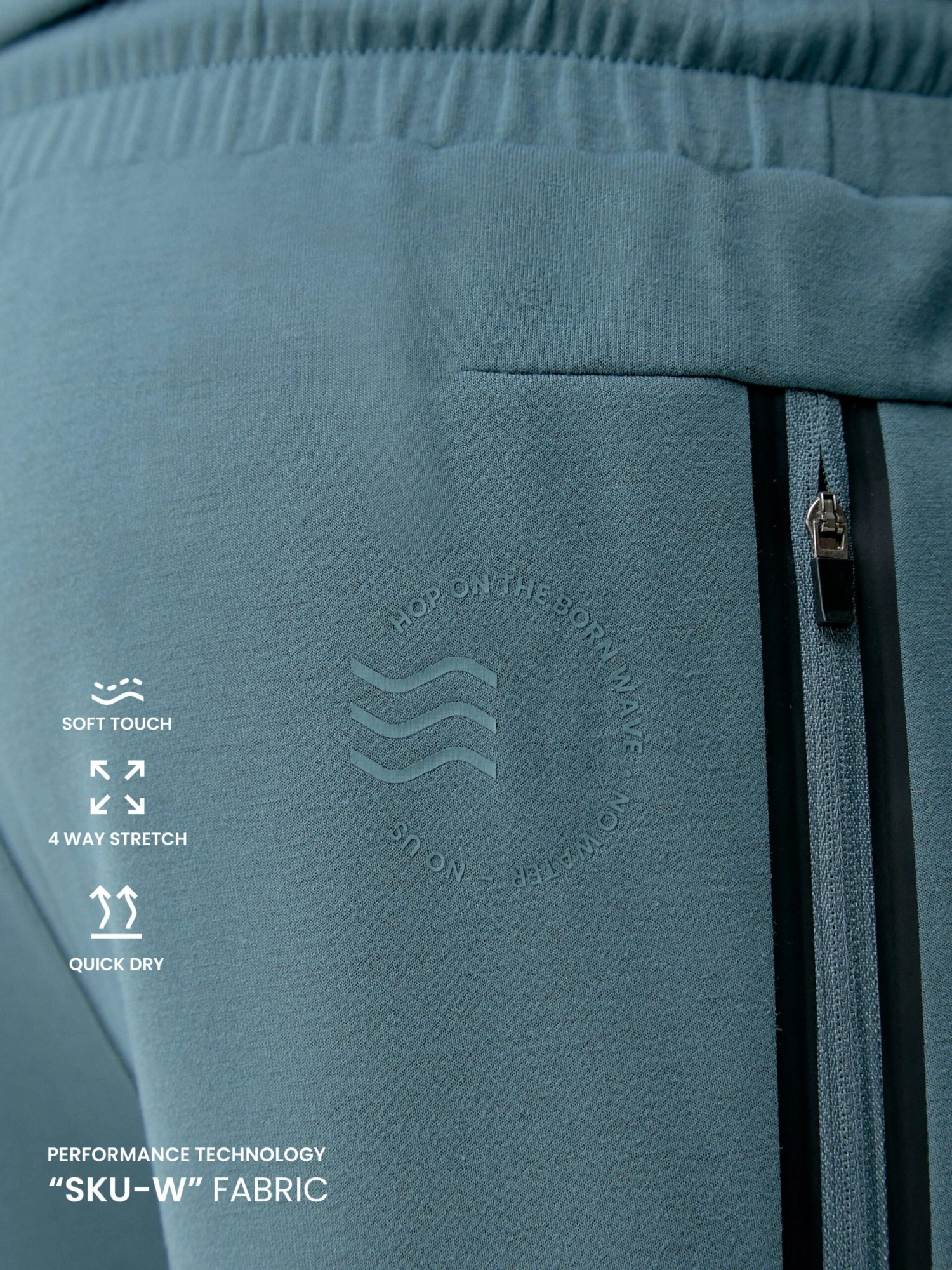 Born Living Yoga Short Yangtse Grey Green - Imagen 5